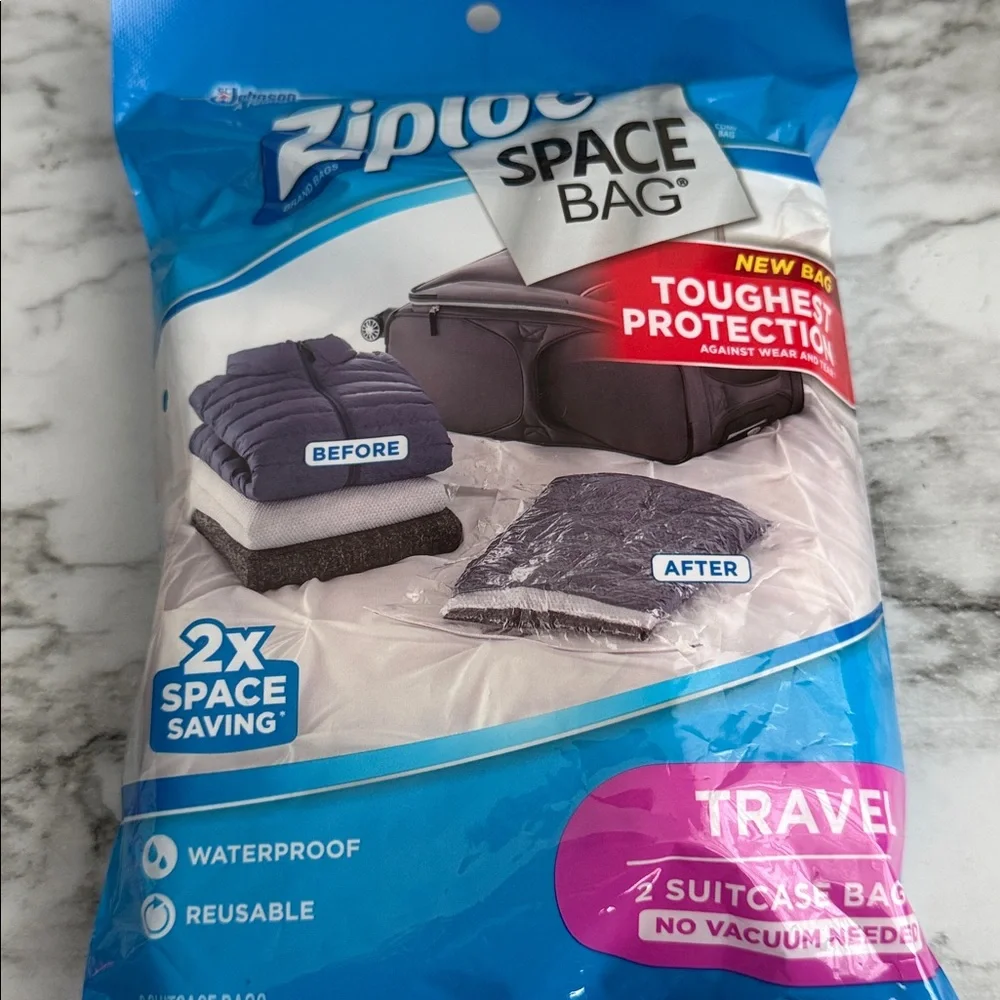 Ziploc Space Bag Travel Set 3 packs Suitcase bags - Picture 2 of 7